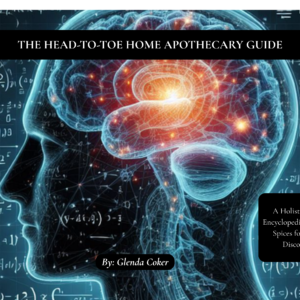 The Head-to-Toe Home Apothecary Guide cover by Glenda Coker featuring anatomical illustration